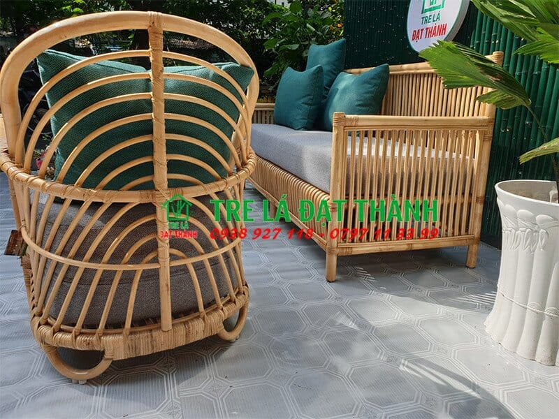 Bàn Ghế Song Mây - BGSM003
